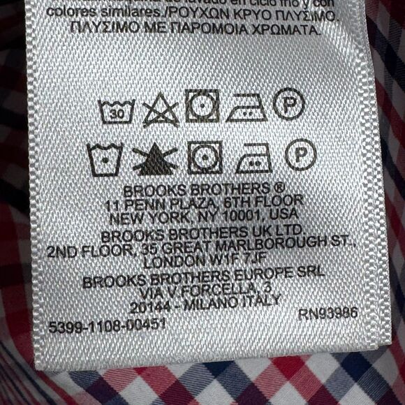 Brooks Brothers Mens XL Patchwork Check Button Down Shirt Multicolor Gingham - Picture 15 of 16